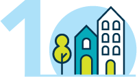 1 with home icon