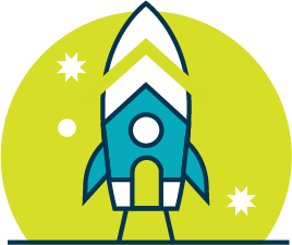 Illustration of a rocket
