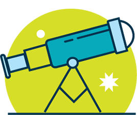 Illustration of a telescope